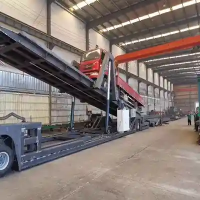Mobile truck flipper truck tipping Platform