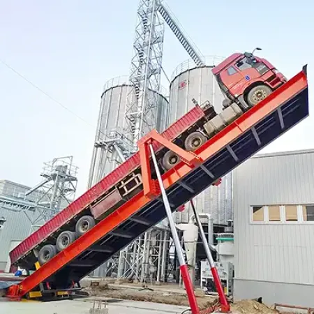 No foundation and no floor drains but quickly unload grain from trucks